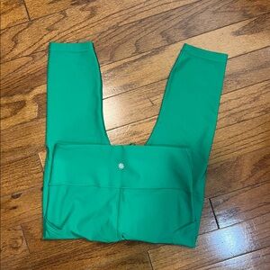 *A* Athleta Leggings with pockets green Interval stash 7/8 tight M/P